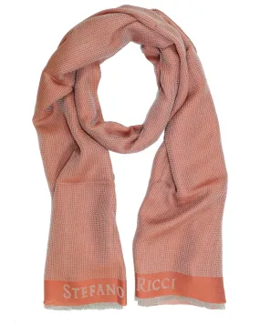 Stefano Ricci Scarf Rust Orange - Luxury Cashmere Silk Shawl SALE