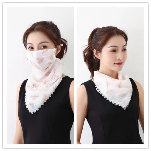 Summer Thin Hanging Ear Multifunctional Gauze Scarf